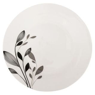 Service De Table 18 Pièces "lila" 26cm Blanc et Noir