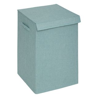 Panier à Linge Bleu Clair 74l Avec 2 Compartiments H 60 Cm