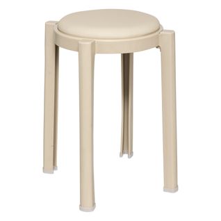 Tabouret Empilable En Polypropylène Beige D 41.5 Cm