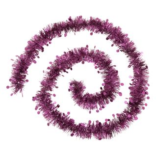 Guirlande De Noël Large 10 Cm Violet Avec Pastilles Longueur 2 Mètres