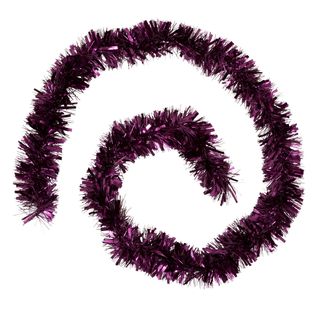 Guirlande De Noël Large 10 Cm Violet Mixte Brillant Et Mat Longueur 2 Mètres