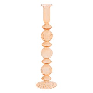 Bougeoir Chandelier En Verre Coloré H 30.5 Cm