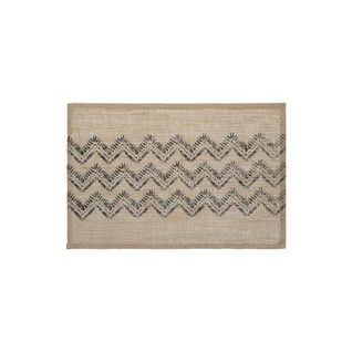 Set De Table En Jute "chevron" 30x45cm Noir