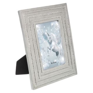 Cadre Photo Design Paillettes Fantasy - Argent