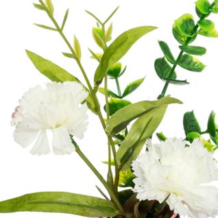 Composition fleurie H.25 cm  Transparent / Prune