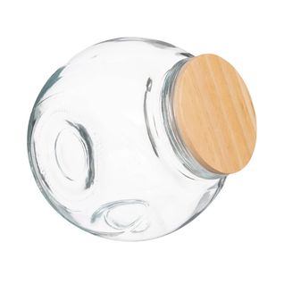 Bocal Verre à Bonbons Couvercle Bois 15l