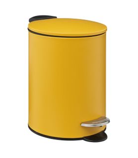 Poubelle De Salle De Bain En Métal Jaune Soft Close 3 L