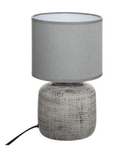 Lampe En Céramique Grise H 26,5 Cm