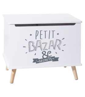Coffre De Rangement En Bois Sur Pied Coffre à Jouets Blanc