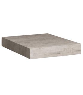 Étagère Murale Flottante Carrée Coloris Chêne Gris L 23.5 Cm Fixations Invisibles