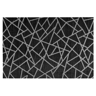 Set De Table Design Craquelé Alph - L. 30 X L. 45 Cm - Noir