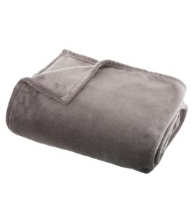 Plaid Flanelle Gris 130 X 180 Cm