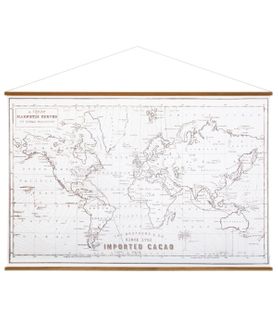 Toile Décorative à Suspendre Sur L'importation Du Cacao 110 X 73 Cm