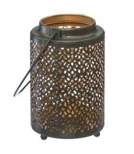 Lanterne Design En Métal H 13.5 Cm