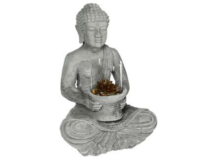 Bouddha Assis Avec Bougie H 41,5 Cm - Atmosphera