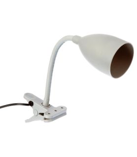 Lampe Pince En Silicone Et Métal Gris