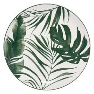 Assiette dessert Ø. 19 cm PALME Vert / Blanc