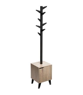 Porte Manteaux 8 Patères Sur Caisson De Rangement En Bois