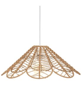 Luminaire Suspension Corde Beige D 58 Cm