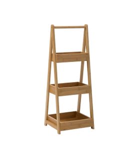 Étagère De Rangement Desserte 3 Niveaux En Bambou H 78 Cm