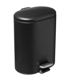 Poubelle De Salle De Bain En Métal Noir Soft Close 6 L
