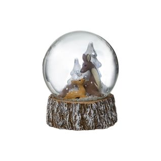 Boule à Neige Déco "glacé" 9cm Naturel