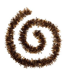 Guirlande De Noël Large 10 Cm Avec Étoiles Laser Bronze Longueur 2 Mètres