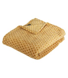 Plaid Flanelle Ocre Imprimé Otto 125 X 150 Cm