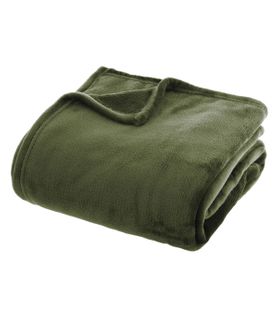 Plaid Flanelle Vert Kaki 130 X 180 Cm