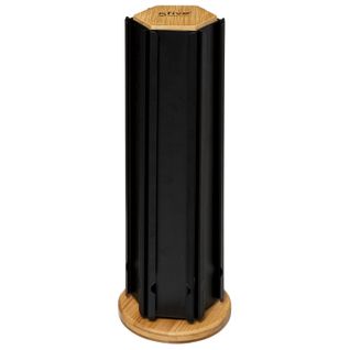 Porte-capsules à Café Rotatif En Bambou Et Métal - Beige Et Noir