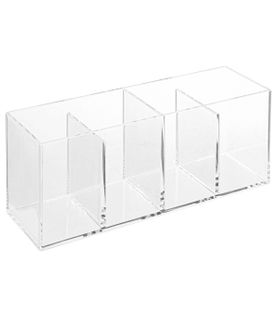 Organiseur Transparent Rangement Maquillage 4 Compartiments