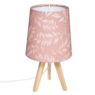 Lampe À Poser Enfant "floral" 23cm Rose