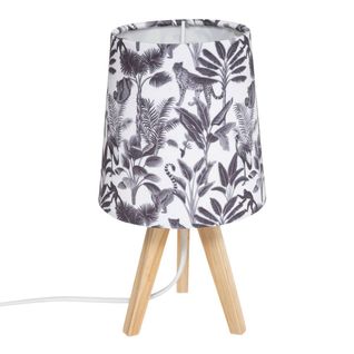 Lampe Trépied Enfant "jungle" - Noir et Blanc H24 Cm