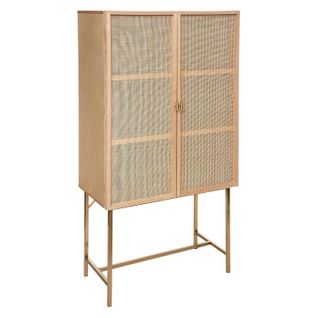 Buffet Haut 2 Portes En Cannage Rayo - Beige