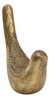 Objet Déco Oiseau En Résine Dorée