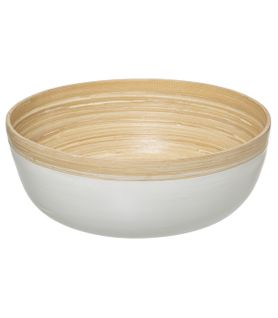 Saladier En Bambou D 30 Cm Blanc