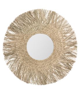 Grand Miroir Mural En Roseau D 80 Cm