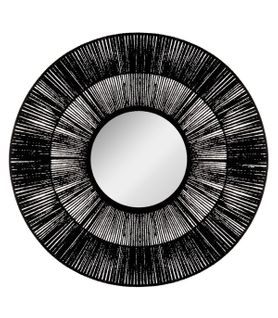 Grand Miroir Mural En Corde Noire D 76 Cm