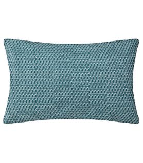 Coussin Décoratif Déhoussable En Coton Bleu Otto 30 X 50 Cm