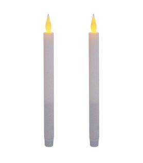 Lot 2 Bougies Chandelles Lumineuses à LED Blanc