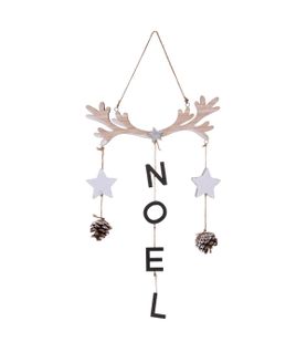Déco De Noël En Bois À Suspendre H 52 Cm