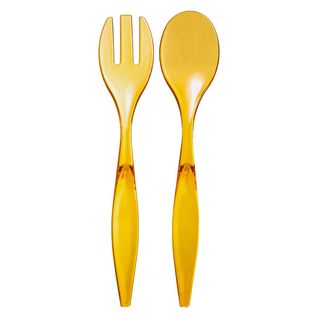 Couverts à Salade Jaune Moutarde Square