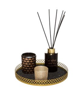 Coffret Senteur Arabesque Plateau, Diffuseur, Bougie, Bougeoir Et Accessoires