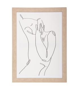 Tableau Toile Murale Encadrée Imprimée Visage 50 X 70 Cm