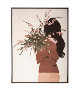 Tableau Toile Murale Encadrée Imprimée Femme 58 X 78 Cm