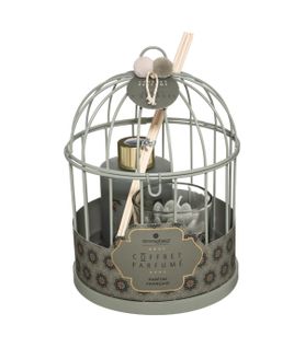 Coffret Senteur Wonderly Cage En Métal Diffuseur De Parfum Avec Bâtonnets Et Bougie