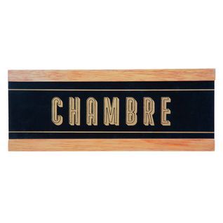 Plaque De Porte Reversible "loft" - Bois 25x10 Cm