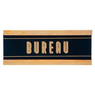 Plaque De Porte Reversible "loft" - Bois 25x10 Cm