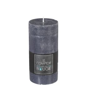Bougie Rustique Cylindrique Gris H14