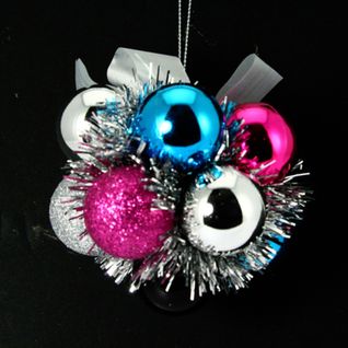 Fleur De Noël - Turquoise, Fuchsia Et Noir